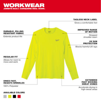 Milwaukee 415 WORKSKIN™ Lightweight Performance Long Sleeve T-Shirt2