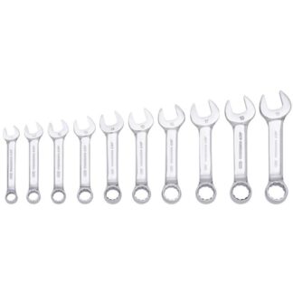 Jet 700192 SCWS-10M Metric Stubby Combination Wrench Set 10-Piece