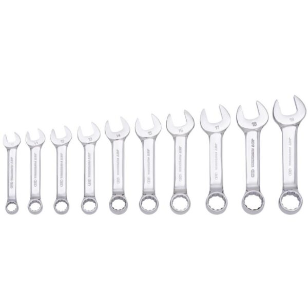 Jet 700192 SCWS-10M Metric Stubby Combination Wrench Set 10-Piece
