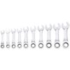 Jet 700302 SRCWS-10M Metric Ratcheting Stubby Combination Wrench Set 10-Piece