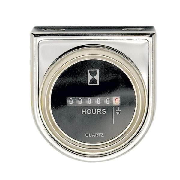 Jet HTA1000 Heavy-Duty/Marine Chrome Series Hourmeter Gauge Kit