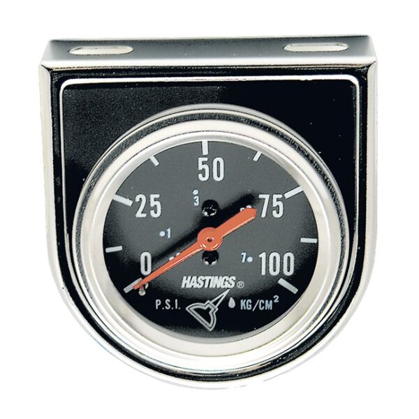 Jet HTA1150 Chrome Series Wide Sweep Mechanical Oil Pressure Gauge Kit
