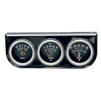 Jet HTA1308 Chrome Series Triple Ammeter, Oil Pressure and Water Temperature Gauge Kit