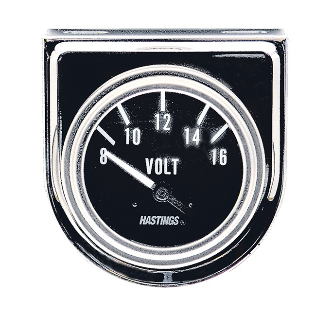 White Modern Needles, Chrome Trim Rings, Style Kit Installed Aurora Instruments 5287 Iron Cross Blue Metric Volt Gauge White Modern Needles, Chrome Trim Rings, Style Kit Installed Aurora Instruments 5287 Iron Cross Blue Metric Volt Gauge
