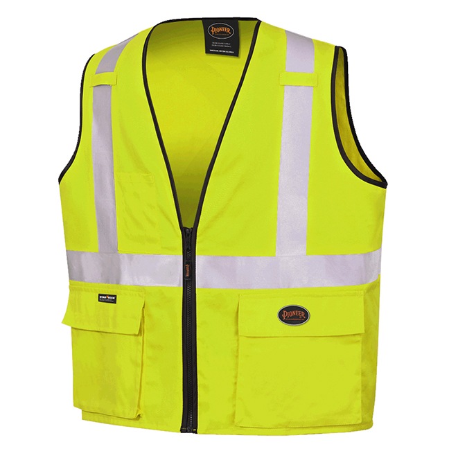 Pioneer 4412 100% Cotton Safety Vest Hi-Viz Yellow/Green