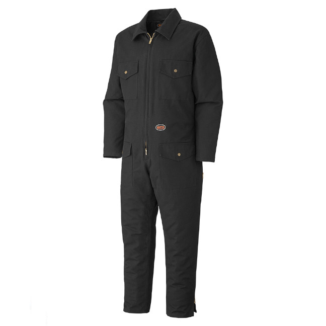 Pioneer 520A V206017A Quilted Cotton Duck Coverall-Black