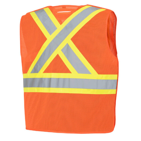 Pioneer 597P V1030650 Hi-Viz Tear-Away Mesh Vest-Orange