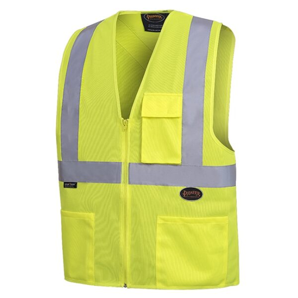Pioneer Hi-Viz Front Zipper Safety Vest