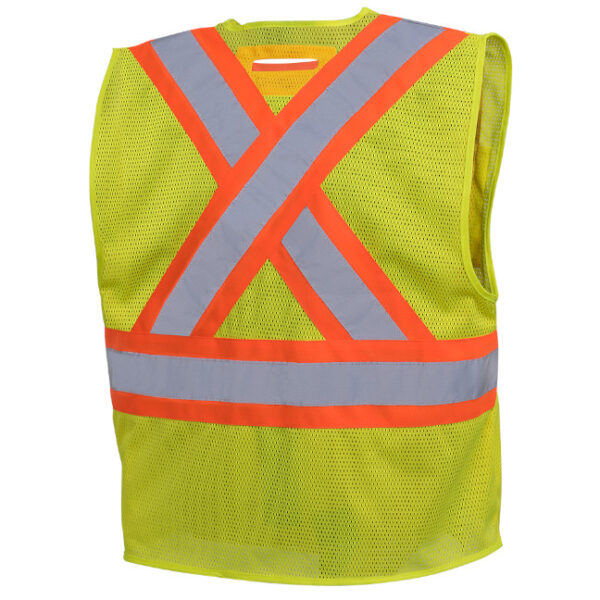 Pioneer Hi-Viz Premium Non-Tear Away Mesh Safety Vest