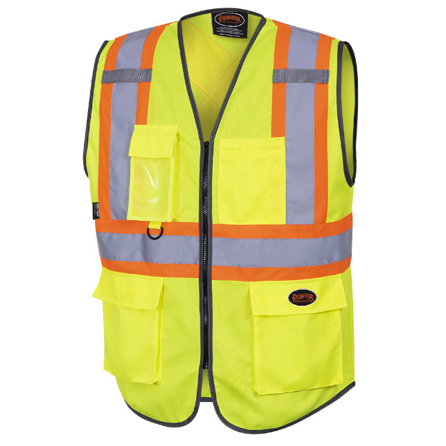 Pioneer Hi-Viz Premium Polyester Safety Vest - BC Fasteners and Tools Ltd.