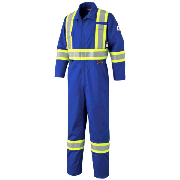 Pioneer FR-TECH Hi-Viz FR/ARC Rated Safety Coveralls with Leg Zippers-Tall Sizes