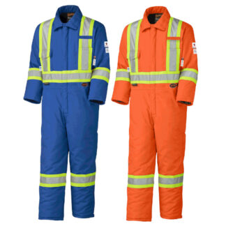 Pioneer Hi-Viz Flame Resistant Quilted Cotton Safety Coverall