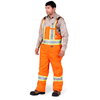 Pioneer Hi-Viz Flame Resistant Quilted Cotton Safety Overall