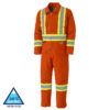 Pioneer Hi-Viz Quilted Cotton Duck Safety Coveralls