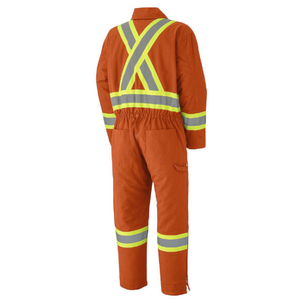 Pioneer Hi-Viz Quilted Cotton Duck Safety Coveralls