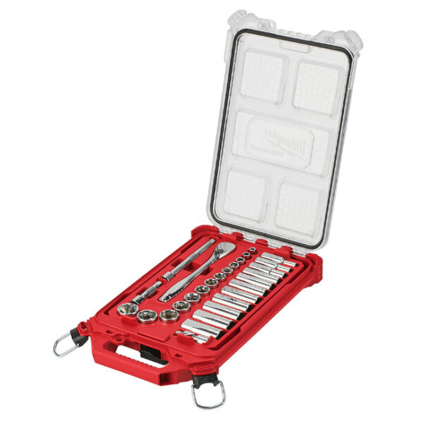 Milwaukee 48-22-9481 PACKOUT SAE 3/8" Ratchet and Socket Set 28-Piece