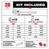 Milwaukee 48-22-9481 PACKOUT SAE 38 Ratchet and Socket Set 28-Piece (1) Milwaukee 48-22-9481 PACKOUT SAE 3/8" Ratchet and Socket Set 28-Piece