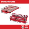 Milwaukee 48-22-9481 PACKOUT SAE 38 Ratchet and Socket Set 28-Piece (4) Milwaukee 48-22-9481 PACKOUT SAE 3/8" Ratchet and Socket Set 28-Piece