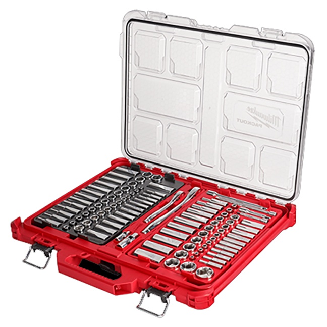 Milwaukee 48-22-9486 1/4" & 3/8” Drive 106pc Ratchet & Socket Set SAE & Metric with PACKOUT