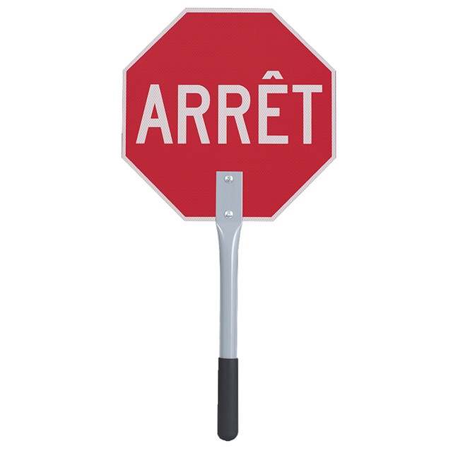 Pioneer 467 V6020840-O/S Traffic Arrêt/Lentement (Stop/Slow) Paddle 12 x  12 – French only