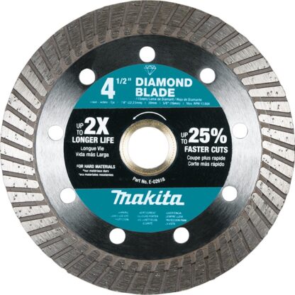 Makita E-02618 4‑1/2" Diamond Blade Turbo Hard Material