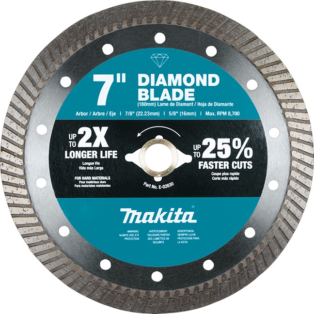Makita E-02630 7" Diamond Blade Turbo Hard Material