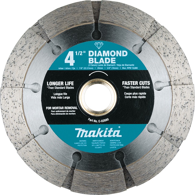 Makita E-02680 4‑1/2" Dual Sandwich Diamond Tuck Point Blade