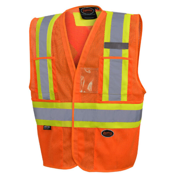 Pioneer Hi-Viz Premium Non-Tear Away Mesh Safety Vest