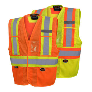 Pioneer Hi-Viz Premium Non-Tear Away Mesh Safety Vest
