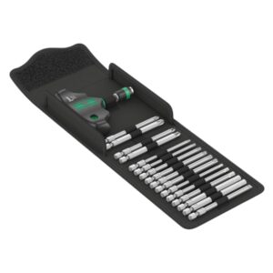Wera 057470 Kraftform Kompakt 400 T-Handle Screwdriver and Driver Bit Set 17-Piece
