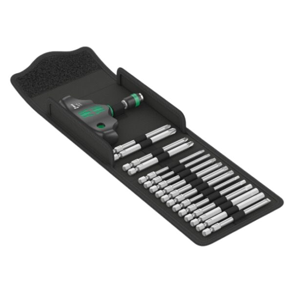 Wera 057470 Kraftform Kompakt 400 T-Handle Screwdriver and Driver Bit Set 17-Piece Wera 057470 Kraftform Kompakt 400 T-Handle Screwdriver and Driver Bit Set 17-Piece