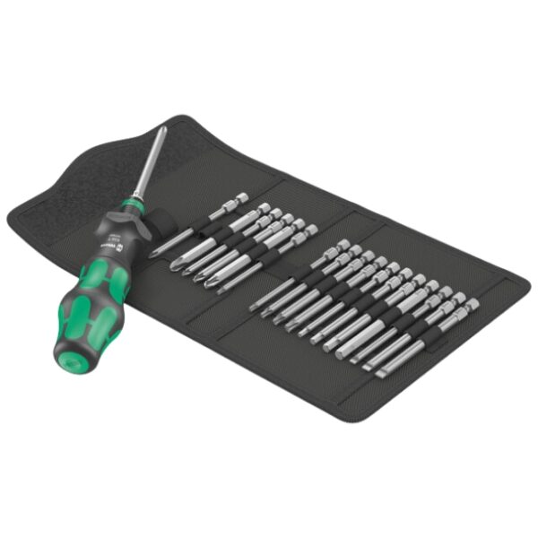 Wera 057482 Kraftform Kompakt Turbo 1 Screwdriver Handle and Driver Bit Set 18-Piece Wera 057482 Kraftform Kompakt Turbo 1 Screwdriver Handle and Driver Bit Set 18-Piece