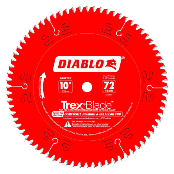 Freud D1072CDC Diablo 10" x 72T Trex Blade for Composite Decking Freud D1072CDC Diablo 10" x 72T Trex Blade for Composite Decking
