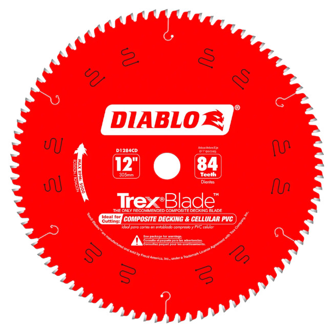 Freud D1284CDC Diablo 12" x 84T Trex Blade for Composite Decking