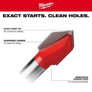 Milwaukee 48-20-8982 1/4" Glass and Tile Bit