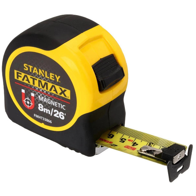 STANLEY FATMAX Measuring Tape 26 ft./8m Tru-Zero Magnetic Hook FMHT33866 *NEW* 