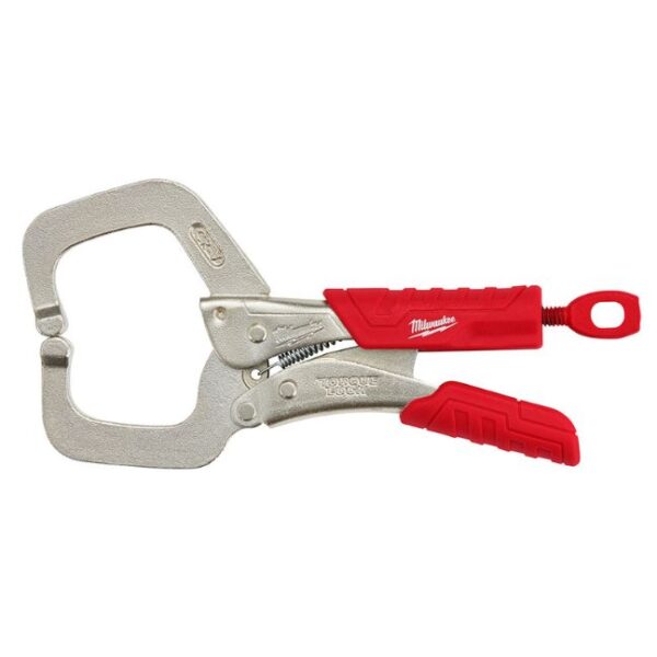 Milwaukee 48-22-3632 6" TORQUELOCK Locking C-Clamp - Regular Jaws and Non-Slip Grips