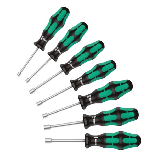 Wera 029510 Kraftform Plus 395/7 SM Metric Hollow Shaft Nutdriver Set 7-Piece