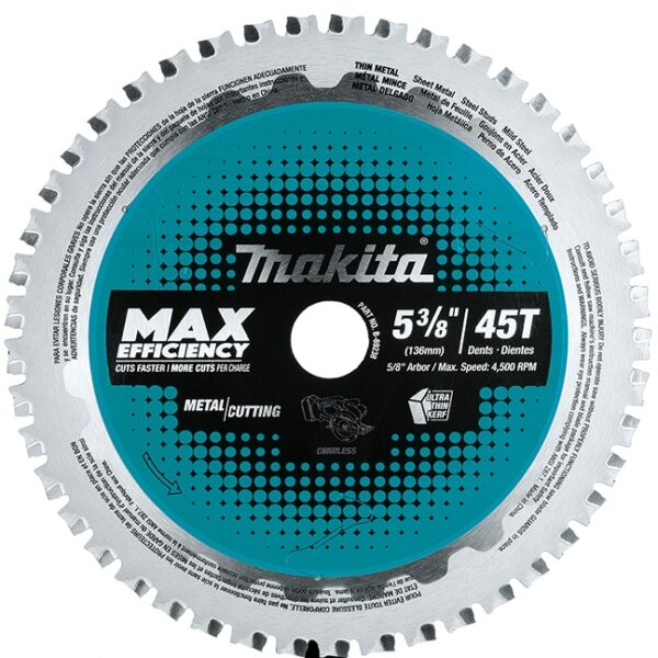 Makita B-69238 5‑3/8" 45T Carbide‑Tipped Saw Blade