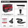 Milwaukee 0970-20 M18 FUEL PACKOUT 2.5 Gallon Wet/Dry Vacuum – Tool Only