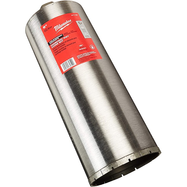Milwaukee 2" Diamond Wet Core Bit – 48-17-2020, 15" Overall Length