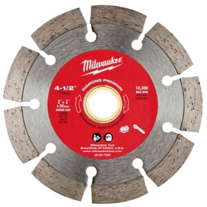Milwaukee 49-93-7005 4-1/2″ Diamond Premium Segmented Blade