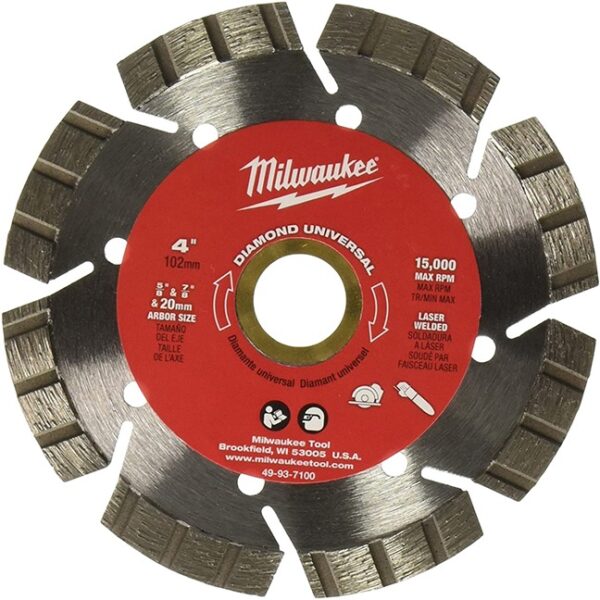 Milwaukee 49-93-7100 4" Diamond Universal Segmented-Turbo