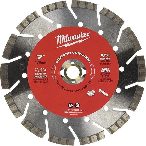Milwaukee 49-93-7120 7" Diamond Universal Segmented-Turbo