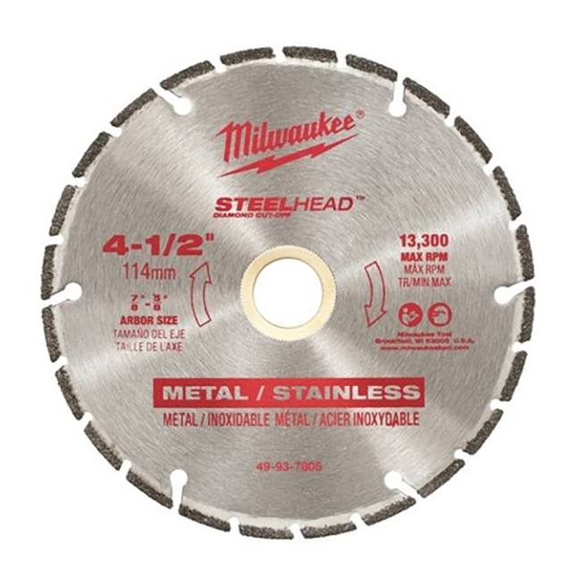 Milwaukee 49-93-7805 4-1/2" SteelHead Diamond Cut-Off