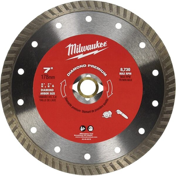 Milwaukee 49-93-8018 7" Diamond Premium Turbo