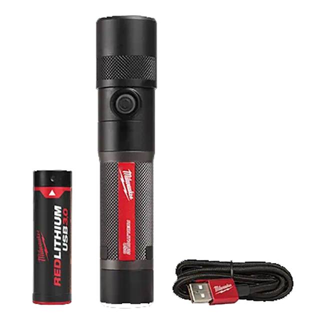 Milwaukee 2161-21 USB Rechargeable 1100L Twist Focus Flashlight