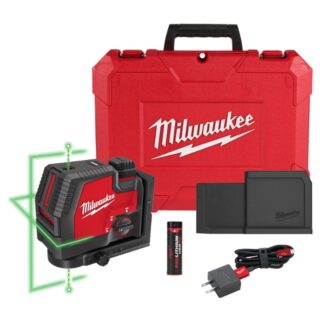 Milwaukee 3522-21 USB Rechargeable Green Cross Line and Plumb Points Laser