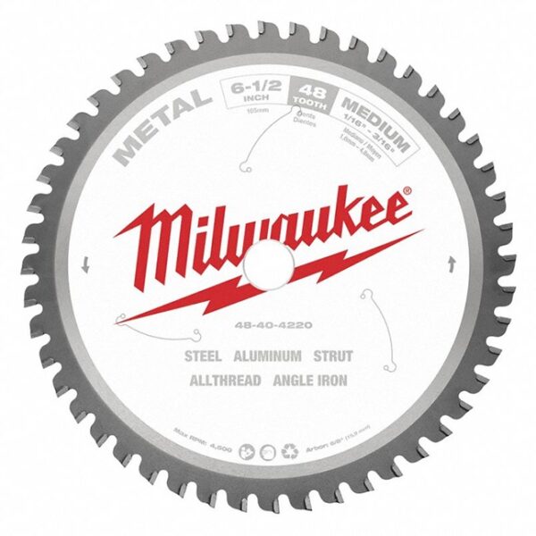 Milwaukee 48-40-4220 48T Metal Circular Saw Blade Milwaukee 48-40-4220 6-1/2" 48T Metal Circular Saw Blade