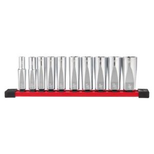 Milwaukee 48-22-9405 3/8" Drive SAE Deep Well Socket Set 10-Piece